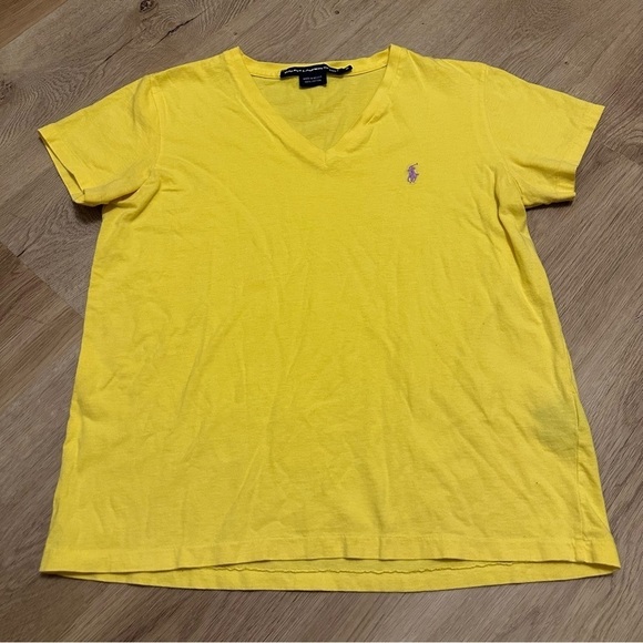 Ralph Lauren Sport Yellow Cotton Tee size S - Picture 1 of 5